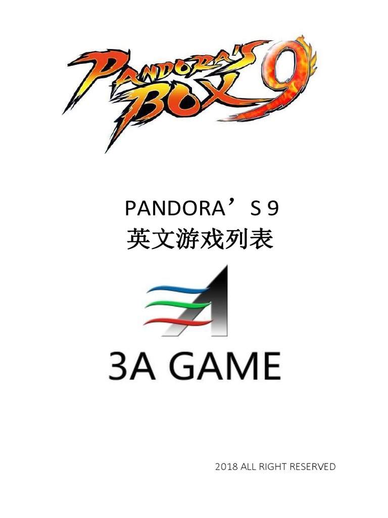 Lista de Jogos da Consola PandoraBox 9