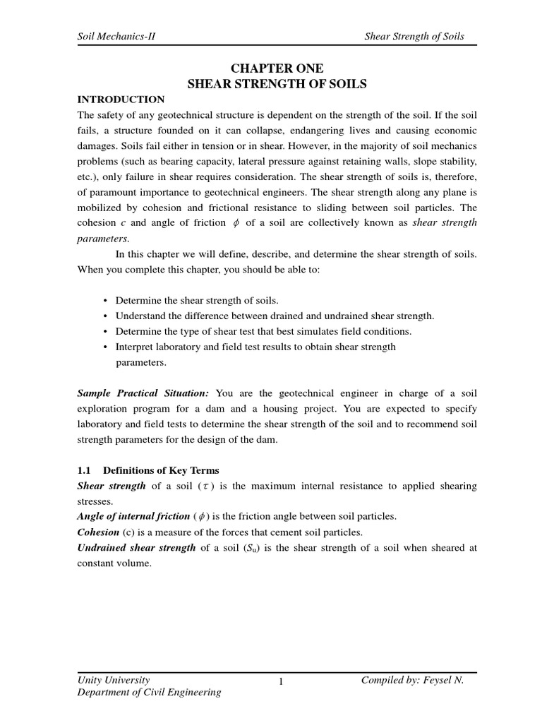 Shear Strength of Soils Explained | PDF | Soil Mechanics | Geotechnical ...