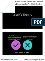 August Losch Theory On Modification of Central Place Theory