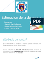 Estimación de La Demanda