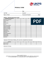 Ukps Appraisal Form