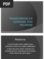 Transforming E-R Diagrams Into Relations