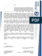 Letter of Brazil's Medical Students to President Aquino