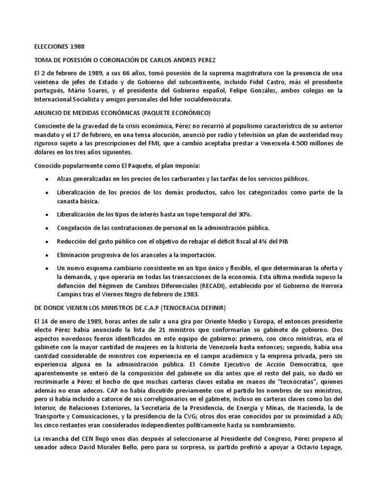 Elecciones 1988 PDF Elecciones Gobierno