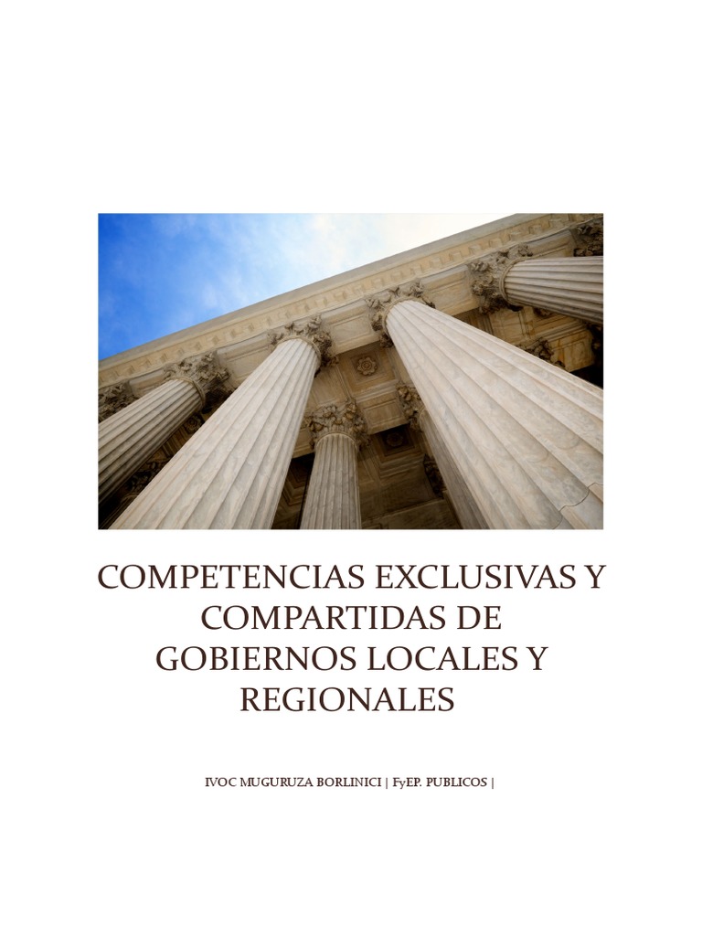 Competencias de Gobiernos Locales y Regionales | PDF | Presupuesto ...