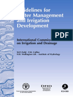 Guidelines For Water Management and Irrigation Development