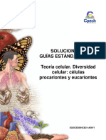 (5)2014 Solucionario Guía Teoría Celular. Diversidad Celular Células Procariontes y Eucariontes