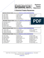 2019-2020 Technical Theatre Placement Letter