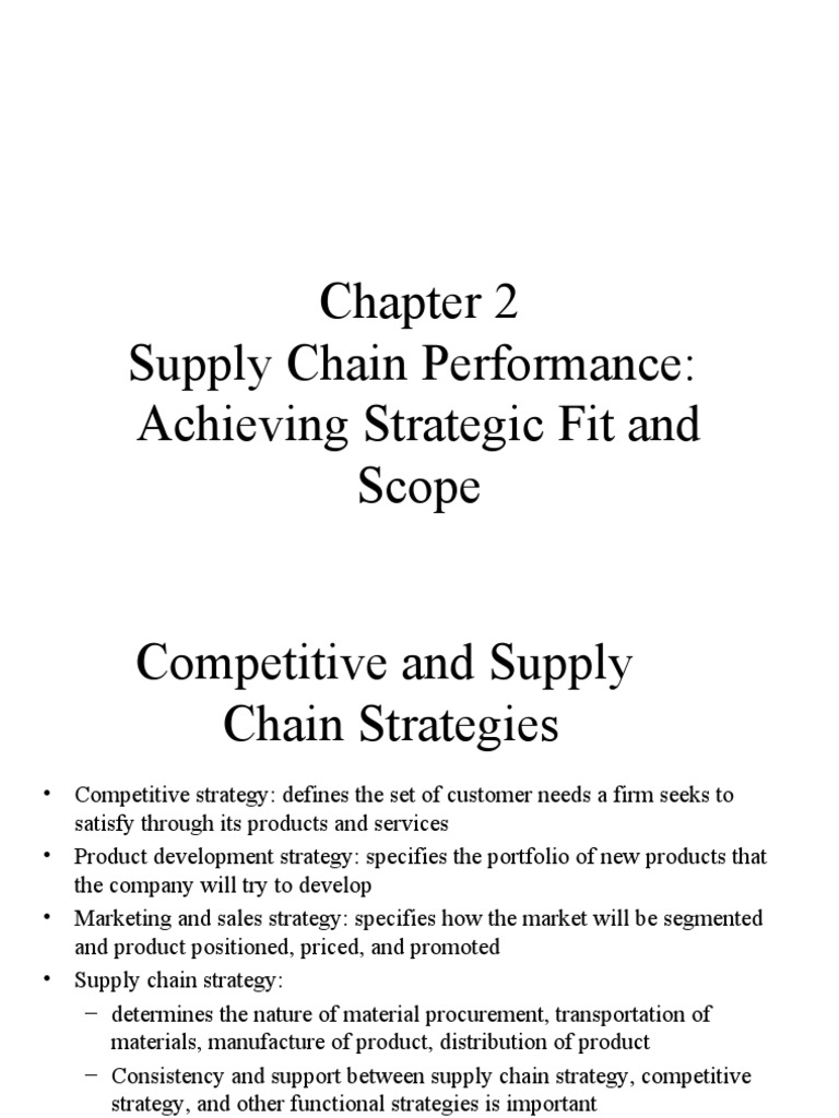 Achieving Strategic Fit in Supply Chains | PDF | Strategic Management ...