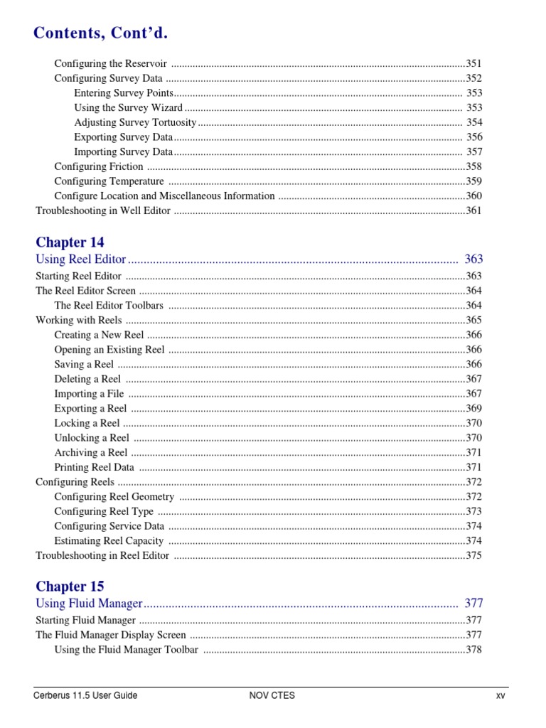 Contents, Cont'd.: Cerberus 11.5 User Guide Nov Ctes XV | Download Free ...