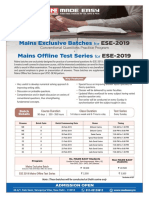 #Mains Exclusive Batches ESE 2019