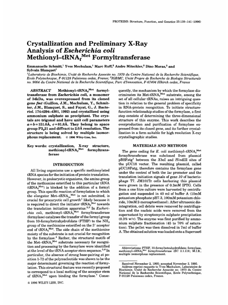 Proteins Structure, Function, and Bioinformatics Volume 25 Issue 1