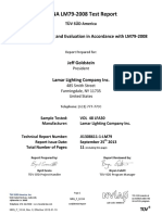 IESNA LM79-2008 Test Report: Photometric Testing and Evaluation in Accordance With LM79-2008