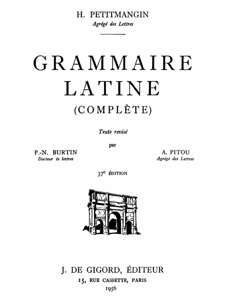 Grammaire Latine Complète | PDF