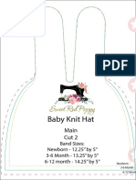 Double Knot Printable Baby Hat Pattern Sweet Red Poppy