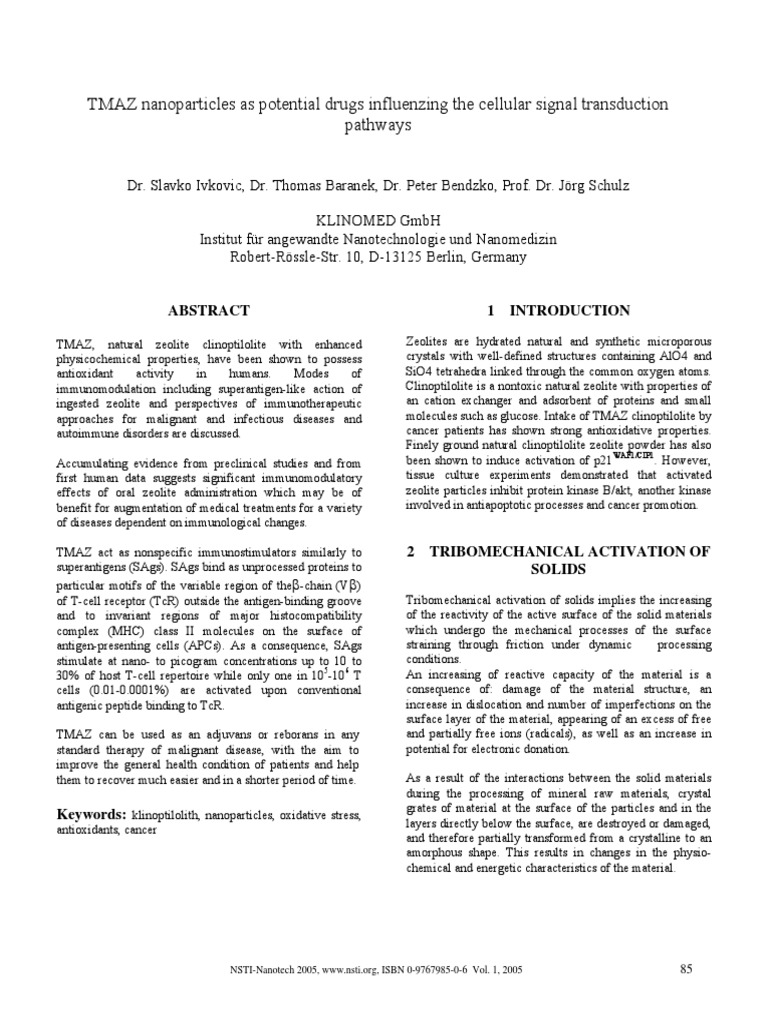 Zeolite Study PDF Cancer Antioxidant