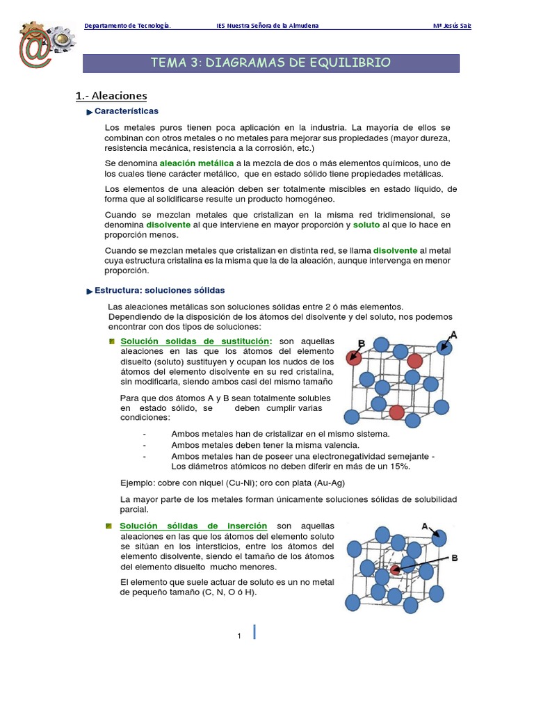 Diagramas de Equilibrio en Aleaciones | PDF | Fase (materia) | Congelación