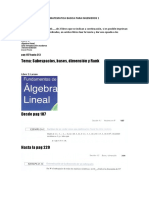 Tema: Subespacios, Bases, Dimensión y Rank