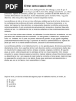 El Mar Como Espacio Vital