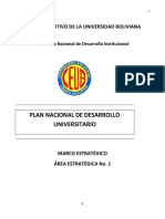 Plan Nacional de Desarrollo Universitario CEUB