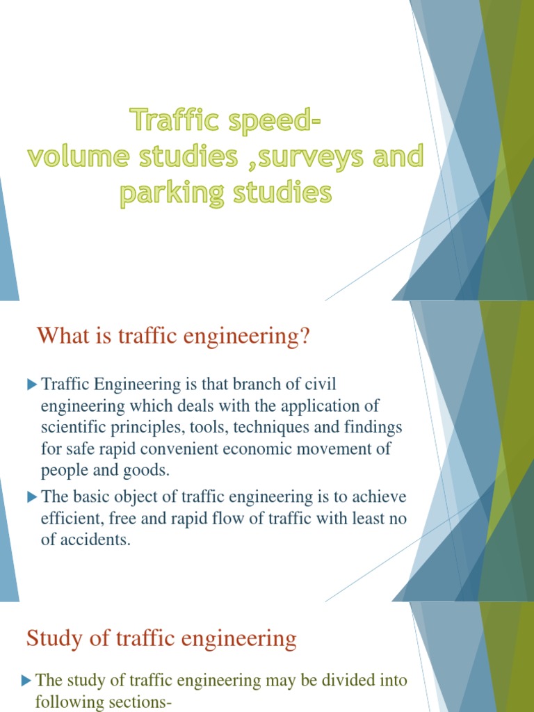 Traffic Studies and Parking Analysis Guide | PDF | Parking | Traffic