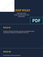 Camp Rules: Senior High School Science and Mathematics Club Management