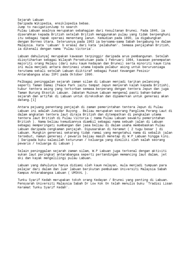Latar Belakang Labuan Pdf