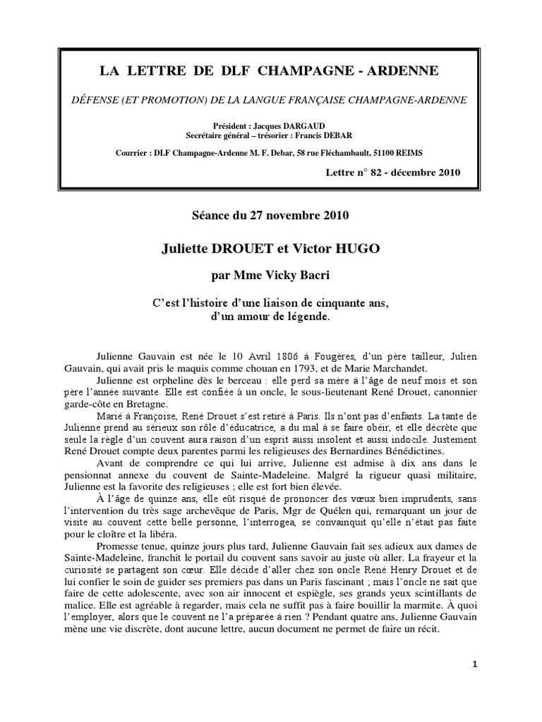 Juliette Drouet Victor Hugo Victor Hugo