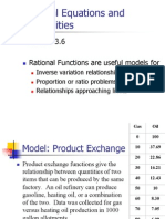 Rational Equations and Inequalities: Section 3.6 Rational Functions Are Useful Models For