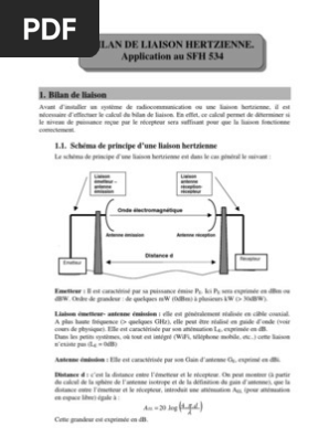 Bilan De Liaison Hertzienne Emetteur Antenne Radio