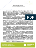 Programa Autonomía Joven - Documento de Gestión