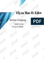 Elyza Mae D. Eder: Verizon Company