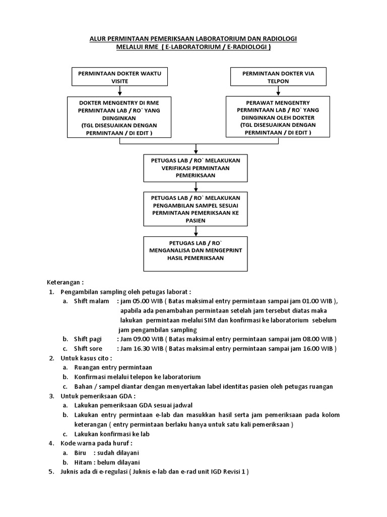 Alur Permintaan RME Laboratorium | PDF