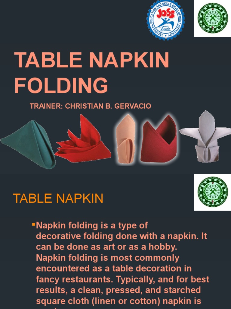 Table Napkin Folding Pptx