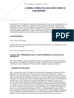 Asentimiento Define Validez de Actos Sobre Bien en Copropiedad