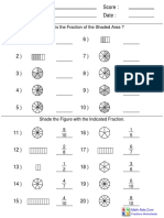 What Is The Fraction of The Shaded Area ?: Fractions Worksheets