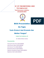 College of Engineering and Technology: BCSI Presentation On Topic