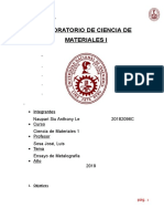 Informe de Metalografia