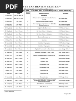 2019 Schedule of Prebar Lectures and Activities