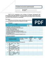 Pre and Post-Evaluation Form