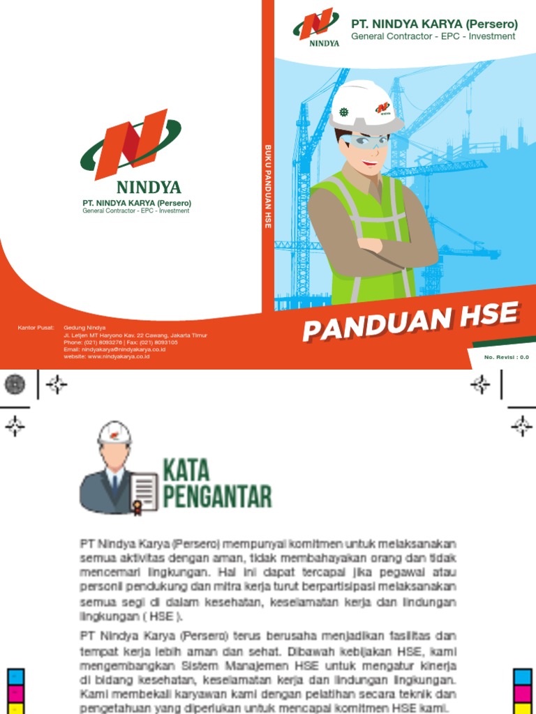 Buku Panduan HSE PT Nindya Karya | PDF