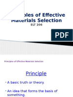 Principles of Effective Materials Selection