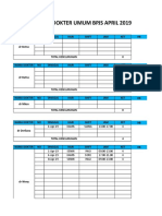 BPJS Dokter Umum April 2019 Jadwal dan Rekapitulasi