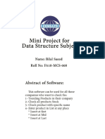 Mini Data Structure Project