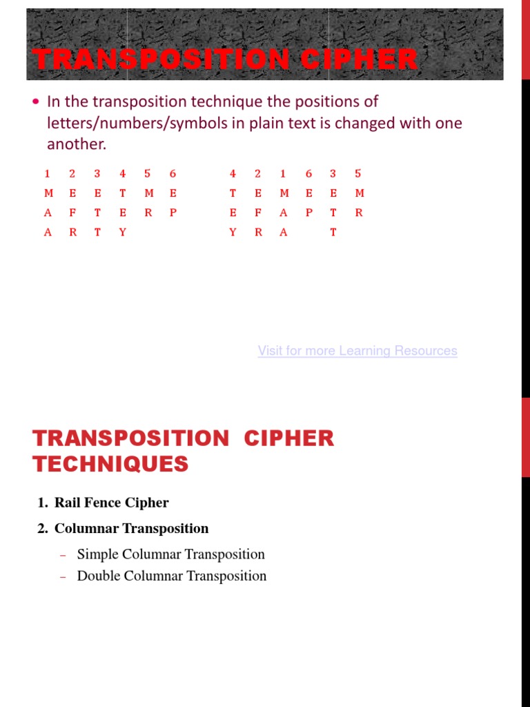 Transpositiontec | PDF | Cipher | Secrecy