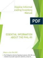 The Philippine Informal Reading Inventory Manual