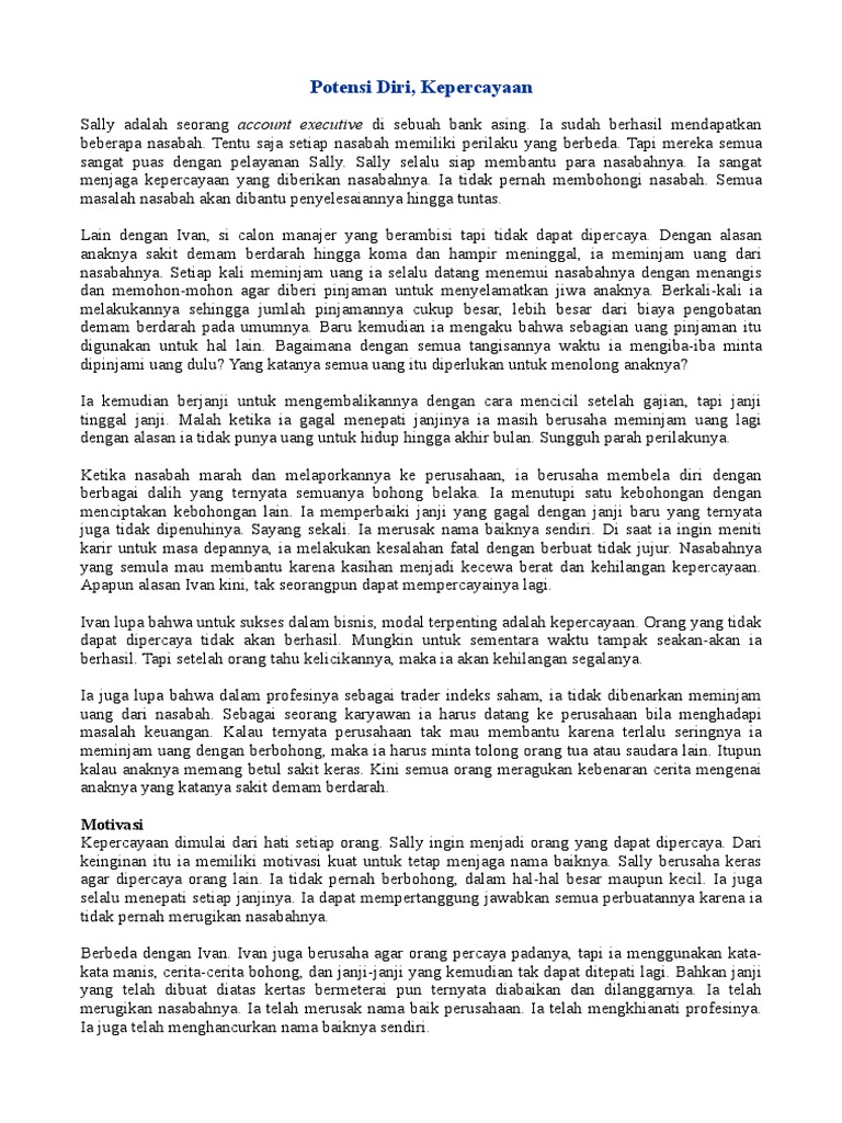 Potensi Diri Potensi Diri