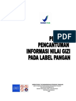 Bpom - Pedoman Pencantuman Informasi Nilai Gizi Pada Label Pangan Bag 1 PDF