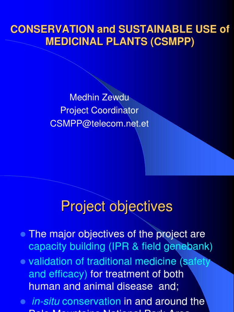 Medicinal Plants Conservation Project | PDF | Herbalism | Agriculture