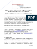 A Study On Customer Awareness Towards Loan Products & Services in Bangalore With Special Reference To State Bank of India